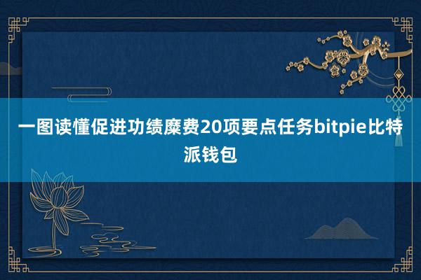 一图读懂促进功绩糜费20项要点任务bitpie比特派钱包