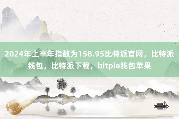 2024年上半年指数为158.95比特派官网，比特派钱包，比特派下载，bitpie钱包苹果