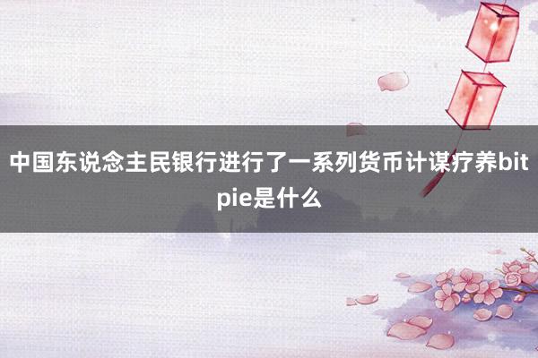 中国东说念主民银行进行了一系列货币计谋疗养bitpie是什么