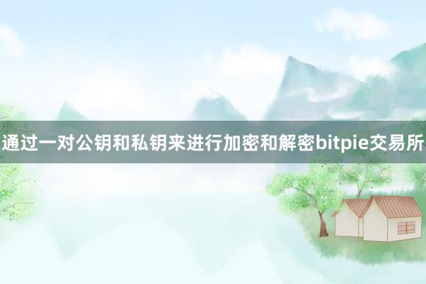 通过一对公钥和私钥来进行加密和解密bitpie交易所