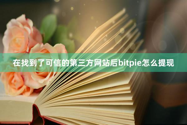 在找到了可信的第三方网站后bitpie怎么提现