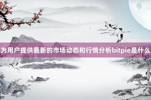 为用户提供最新的市场动态和行情分析bitpie是什么