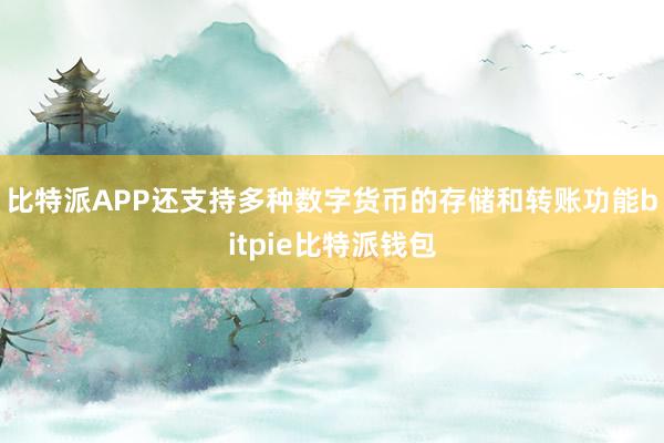 比特派APP还支持多种数字货币的存储和转账功能bitpie比特派钱包