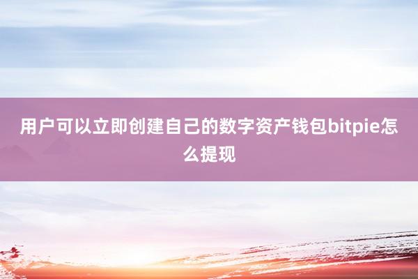 用户可以立即创建自己的数字资产钱包bitpie怎么提现