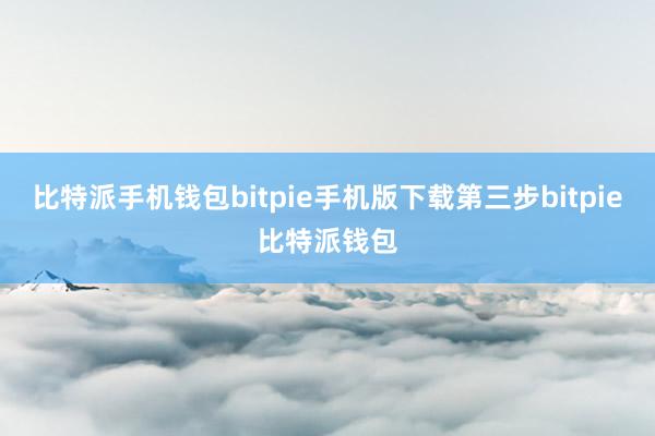 比特派手机钱包bitpie手机版下载第三步bitpie比特派钱包