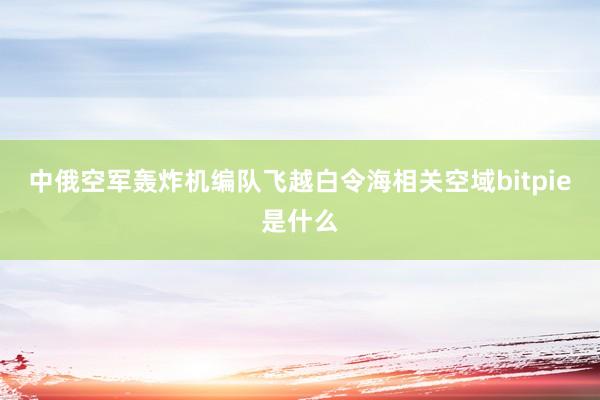 中俄空军轰炸机编队飞越白令海相关空域bitpie是什么