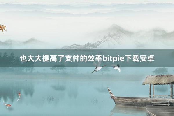 也大大提高了支付的效率bitpie下载安卓