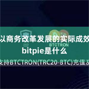 以商务改革发展的实际成效bitpie是什么