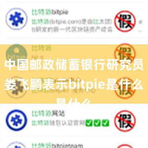 中国邮政储蓄银行研究员娄飞鹏表示bitpie是什么