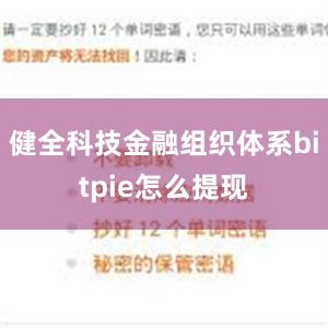 健全科技金融组织体系bitpie怎么提现