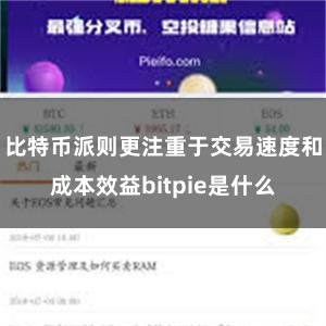 比特币派则更注重于交易速度和成本效益bitpie是什么