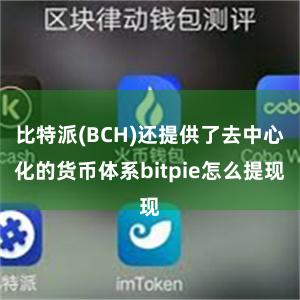 比特派(BCH)还提供了去中心化的货币体系bitpie怎么提现